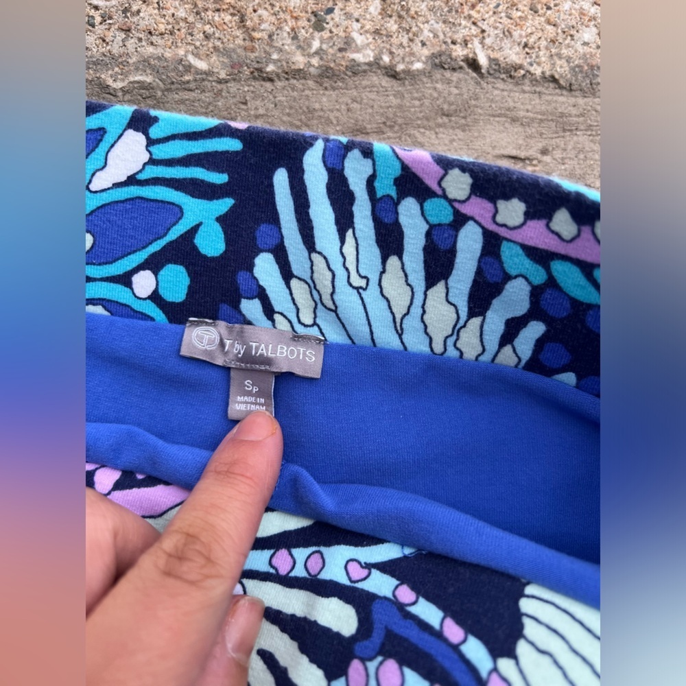 T by Talbots Colorful Paisley Print Skirt - Picture 6 of 7